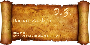 Darnai Zalán névjegykártya